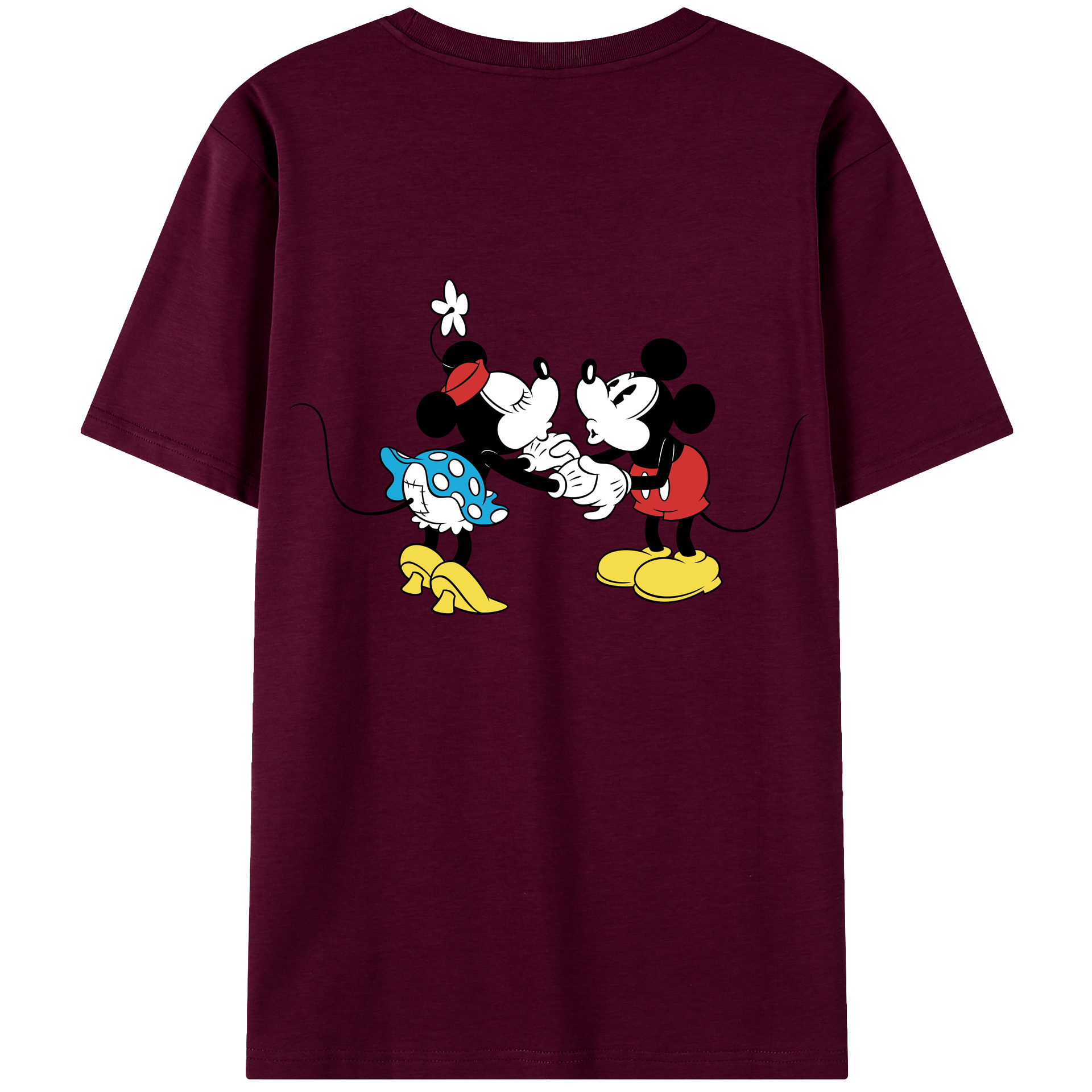 ミッキーマウス Mickey Mouse レディース半袖Tシャツ(バックプリント)
